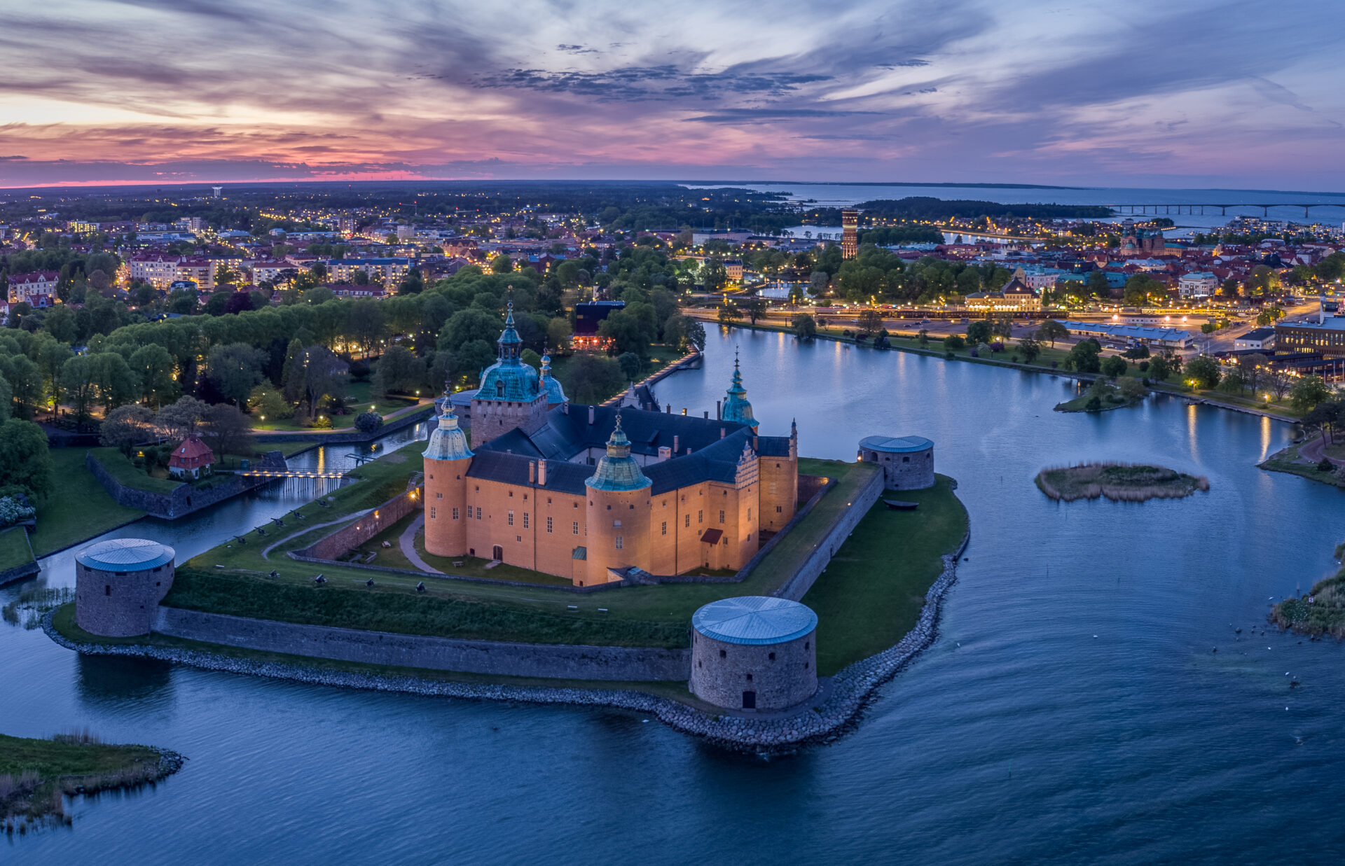 Lentokuva Kalmarin linna matkaraportti